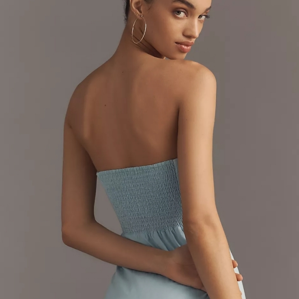 NWT Maeve Strapless Ruffle Mini Dress - Picture 3 of 8
